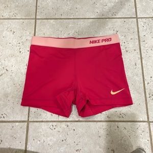 Red Nike spandex shorts